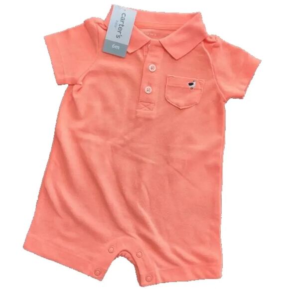 Carter's Boys Polo Rompe Size 6 Month’s NWT - Picture 1 of 2